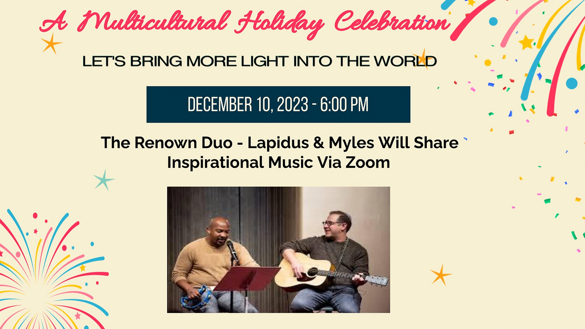 Multicultural Holiday Event bringing light into the world