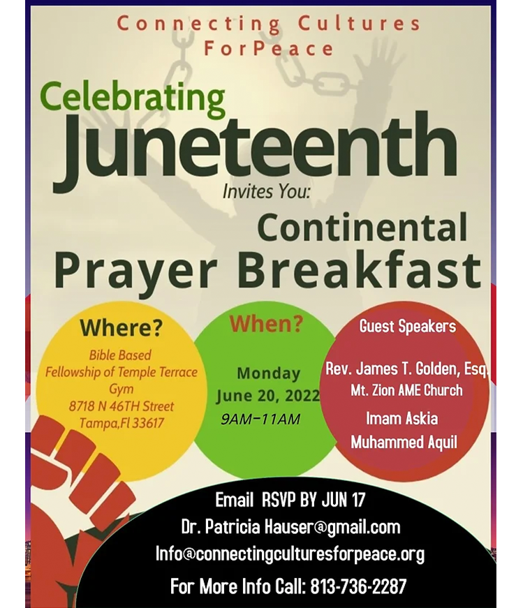 Juneteenth Breakfast Event to pray