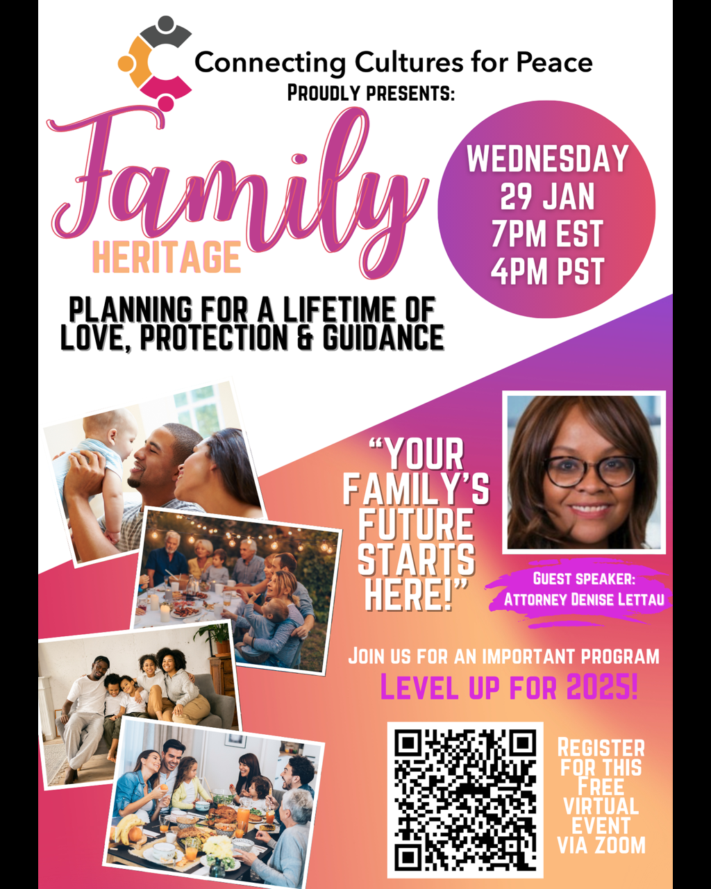 Family Heritage Event, planning your families future